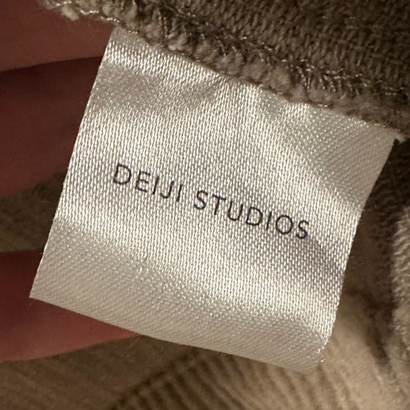 Deiji Studios 'The Cord House' Corduroy Open Front Jacket in Stone OS - Picture 5 of 9